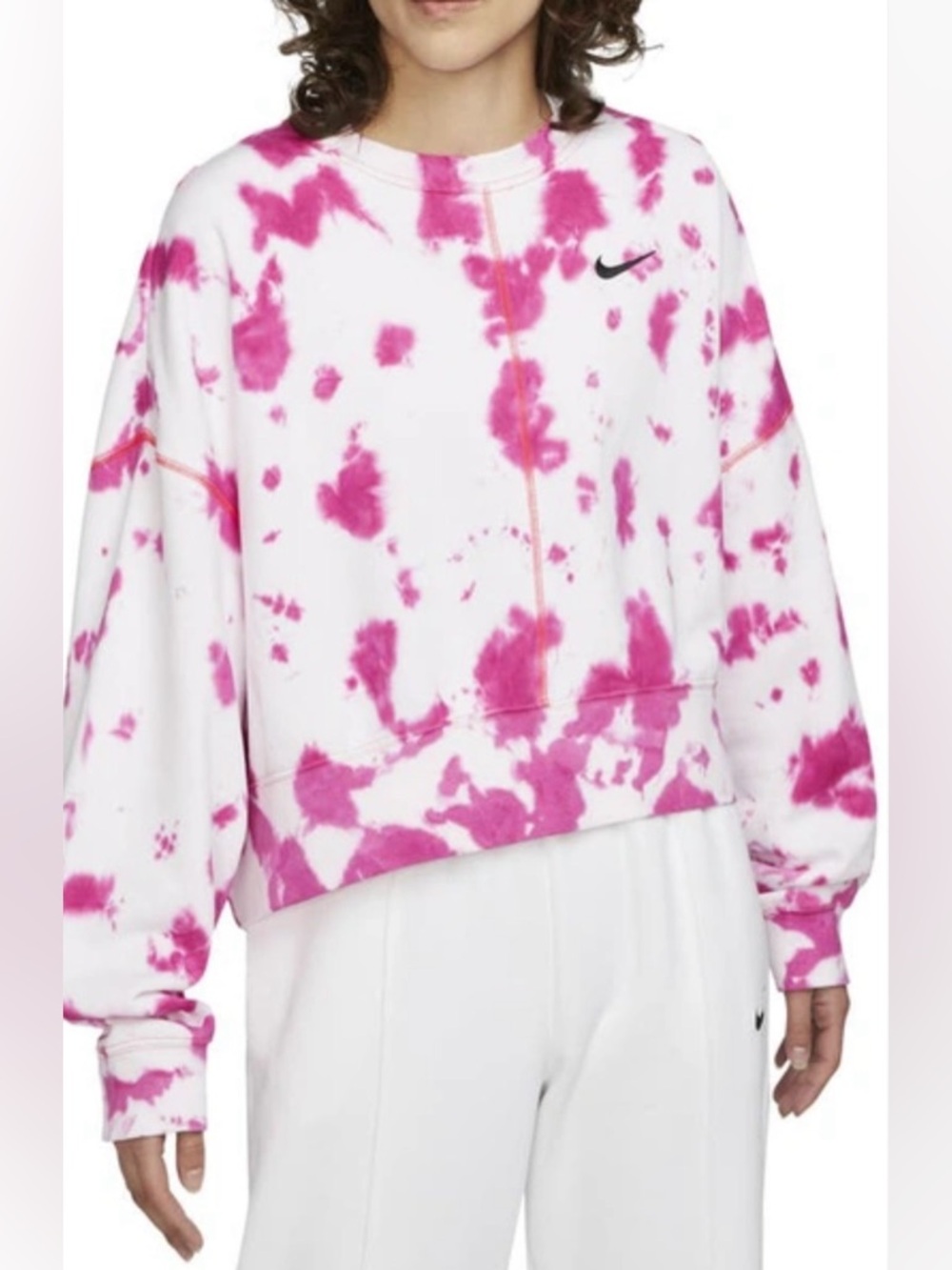 NWT Nike Women's Tie Dye Crew Sweat shirt size S - Picture 2 of 10